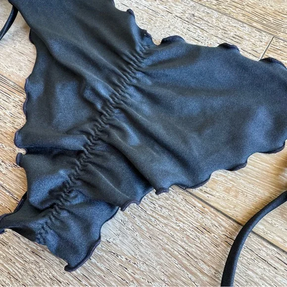 Luli Fama Wavy Ruched Back Tie Side Bikini Bottom - Picture 2 of 8